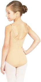 img 4 attached to 🩱 Capezio Girls' Camisole Leotard: Adjustable Straps for Perfect Fit!