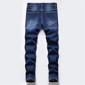 img 3 attached to Stylish and Trendy: NEWSEE Boy's Moto 👖 Skinny Fit Ripped Distressed Stretch Denim Jeans Pants
