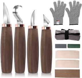 img 4 attached to 🔪 Beginner's Leather Polishing Sharpening Stone Kit with Whittling Knife