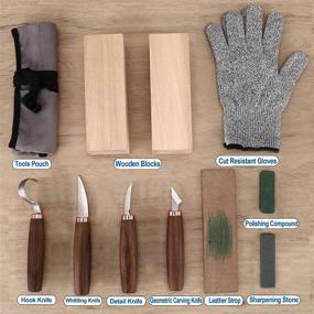 img 3 attached to 🔪 Beginner's Leather Polishing Sharpening Stone Kit with Whittling Knife