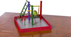 img 3 attached to 🦜 Enhance Your Parakeet's Fun with Prevue Pet Parakeet Park Tabletop Playpen