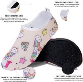 img 2 attached to 🦄 HMIYA Toddler Barefoot Rainbow Unicorn Boys' Shoes: Stylish and Reliable for Outdoor Adventures