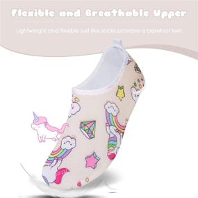 img 3 attached to 🦄 HMIYA Toddler Barefoot Rainbow Unicorn Boys' Shoes: Stylish and Reliable for Outdoor Adventures