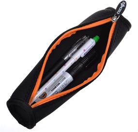 img 3 attached to 🖊️ Neoprene Stylus Pen Case Holder Pencil Bag Pouch in Cosmos Black with Orange Zipper - Improved SEO