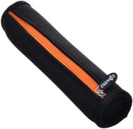 🖊️ neoprene stylus pen case holder pencil bag pouch in cosmos black with orange zipper - improved seo logo