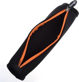 img 2 attached to 🖊️ Neoprene Stylus Pen Case Holder Pencil Bag Pouch in Cosmos Black with Orange Zipper - Improved SEO