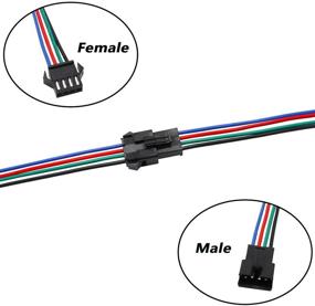 img 3 attached to 20 Pairs JST SM Plug 4 Pin Male to Female LED Wire Connector Adapter Electrical Cable 150mm for SM-4P, 22 AWG