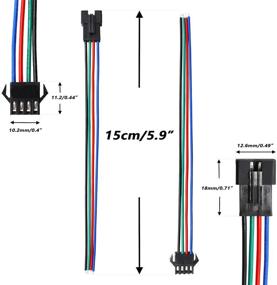 img 2 attached to 20 Pairs JST SM Plug 4 Pin Male to Female LED Wire Connector Adapter Electrical Cable 150mm for SM-4P, 22 AWG