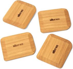 img 3 attached to 🧹 Mr.Art Wood Pot, Pan & Bowl Wooden Scraper (Pack of 4), Size 2.8" x 2.4" – Made in Europe, Effective Stain & Grime Remover – Multipurpose Kitchen Tool, 100% Natural Ash Wood