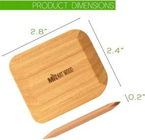 img 2 attached to 🧹 Mr.Art Wood Pot, Pan & Bowl Wooden Scraper (Pack of 4), Size 2.8" x 2.4" – Made in Europe, Effective Stain & Grime Remover – Multipurpose Kitchen Tool, 100% Natural Ash Wood