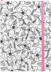 img 1 attached to American Crafts Adult Coloring Books: Elastic Notebook Floral with 80 Sheets, 5 x 7 Size - Unleash Your Creativity!