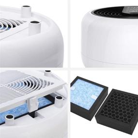 img 1 attached to Portable Desktop Air Purifier with HEPA Filter for Home, Work, and Office - Mini Air Cleaner