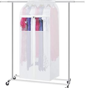 img 4 attached to 👗 Zilink Large Garment Storage Bags 60 inches: Optimal Hanging Garment Rack Cover for Suit Coats, Long Dresses, Organizer Clothes Protector - Closet Storage Solution