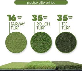 img 2 attached to 🏌️ Milliard Golf 3-in-1 Turf Grass Mat: Ultimate Golf Practice & Training Aid - Includes Tight Lie, Rough and Fairway - Foldable Design - 25x16 inches