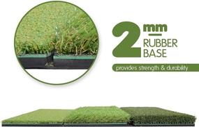 img 1 attached to 🏌️ Milliard Golf 3-in-1 Turf Grass Mat: Ultimate Golf Practice & Training Aid - Includes Tight Lie, Rough and Fairway - Foldable Design - 25x16 inches