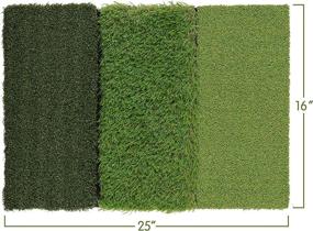 img 3 attached to 🏌️ Milliard Golf 3-in-1 Turf Grass Mat: Ultimate Golf Practice & Training Aid - Includes Tight Lie, Rough and Fairway - Foldable Design - 25x16 inches