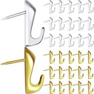 📌 dreecy pin hooks push pin hangers - 30-piece set for hanging pictures on fabric/wall/wood - 20 lbs capacity - high-heeled style - silver/gold logo