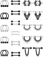 scerring stainless nipplerings barbell piercing women's jewelry logo