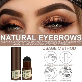 img 2 attached to 🏻 Effortless Eyebrow Perfection: Eyebrow Stamp and Stencil Kit with Long-lasting Waterproof Dark Brown Powder