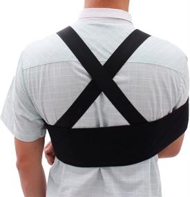 img 3 attached to 🤕 Breathable Arm Sling with Adjustable Split Strap for Shoulder Immobilization - Relieve Pain & Support, Adult Size