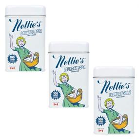 img 2 attached to 🌿 Стиральный порошок Nellie's: 3 пачки по 100 стирок в жестяной банке - не токсичный, биоразлагаемый, гипоаллергенный, вегетарианский и сертифицирован Leaping Bunny