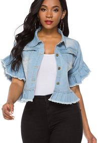 img 4 attached to Fanvans Women's Cropped Jacket - Trendy Women's Clothing in Coats, Jackets & Vests