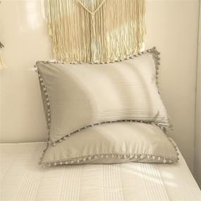 img 1 attached to Bedding Triple Fringe Pattern Pillowcases