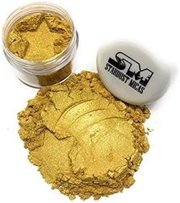 img 1 attached to Stardust Micas Pigment Powder - Cosmetic Grade Colorant for Makeup, Soap Making, Epoxy Resin, DIY Crafting Projects | Bright & Stable Mica Batch Consistency | Queens Gold