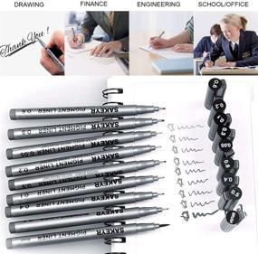 img 3 attached to 🖊 Waterproof Black Fineliner Ink Pens for Sketching and Drawing - Ideal for Illustration, Comics, Bullet Journaling and School Supplies for Kids