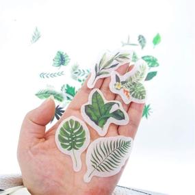 img 2 attached to 🍃 40pcs Leaf Stickers: Ideal for Scrapbook, Daily Planner, and Crafts