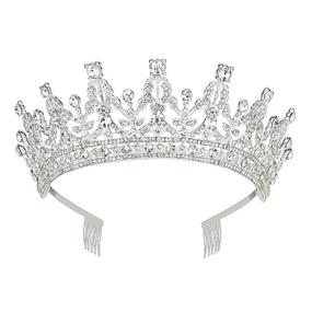 img 4 attached to 👑 Makone Queen Tiaras and Crown for Women: Ideal Birthday, Prom, Christmas, Halloween, Bridal, and Mother's Day Gift with Comb