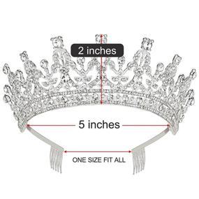 img 1 attached to 👑 Makone Queen Tiaras and Crown for Women: Ideal Birthday, Prom, Christmas, Halloween, Bridal, and Mother's Day Gift with Comb