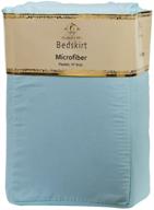 💧 enhance your bed with clara clark supreme 1500 collection solid bed skirt dust ruffle - full size, aqua light blue logo