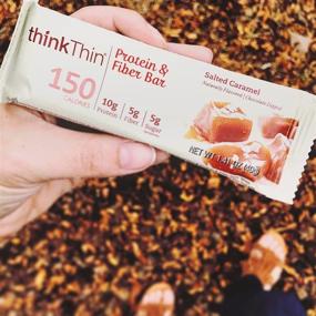 img 2 attached to 🍫 thinkThin Salted Caramel Protein & Fiber Bars - 20 Count, 1.41oz Each