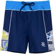 🩳 tuga boys swim shorts 2-14 years, upf 50+ sun protective board shorts logo
