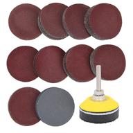 🛠️ premium 2 inch sanding discs assortment pack - 100 pieces, 80-3000 grit sandpaper | high-quality drill/grinder tool attachment with buffering pad logo