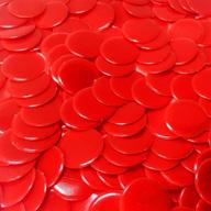 🔴 1000 count mr chips plastic bingo chips: solid red counting chips, 3/4 inch size логотип