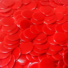 img 4 attached to 🔴 1000 Count MR CHIPS Plastic Bingo Chips: Solid Red Counting Chips, 3/4 Inch Size