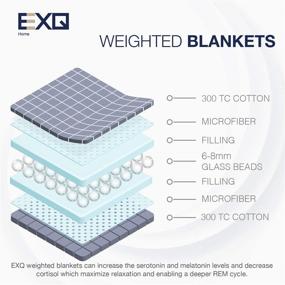 img 1 attached to 🌙 EXQ Home Toddler Weighted Blanket for Kids - 5lb Heavy Blanket - Grey Super Soft Tranquility Blanket with Premium Glass Beads - 100% Organic Cotton - Throw Size (36''x48'')