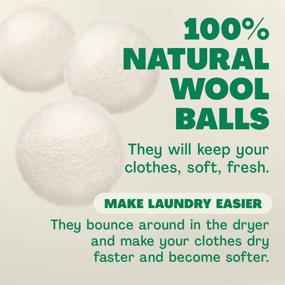 img 3 attached to 🧺 cleancult Organic Wool Dryer Balls - Natural Fabric Softener for Faster Drying and Static Cling Removal (3 Balls)