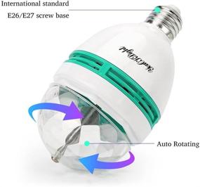 img 2 attached to E26 Rotating RGB Disco Light Bulb: LED Strobe Party Lamp with Multi Crystal Disco Effect for Birthday Parties, Clubs, Bars, Karaoke, Halloween, and Christmas