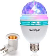 e26 rotating rgb disco light bulb: led strobe party lamp with multi crystal disco effect for birthday parties, clubs, bars, karaoke, halloween, and christmas логотип