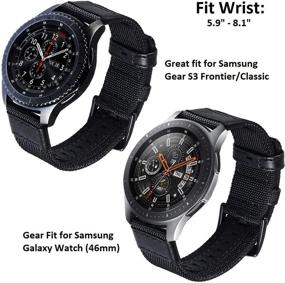 img 3 attached to 📦 Olytop 22мм Нейлоновые съемные ремешки для Galaxy Watch 46мм, Galaxy Watch 3 45мм, Gear S3 - 2 штучки