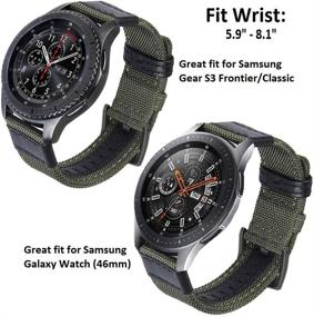 img 2 attached to 📦 Olytop 22мм Нейлоновые съемные ремешки для Galaxy Watch 46мм, Galaxy Watch 3 45мм, Gear S3 - 2 штучки