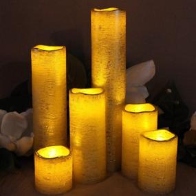 img 1 attached to 🕯️ Enhance Your Decor with LED Lytes Flameless LED Candles: Battery-Operated, Timer, Set of 6, Gold-Coated Wax, Flickering Amber Yellow Flame, Perfect for Home and Wedding Decor