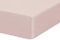 🛏️ ultimate cooling and luxuriously soft pure bamboo sheets - organic bamboo crib fitted sheet (52"x28"x6") for girls and boys - pink, fits standard size crib mattress logo