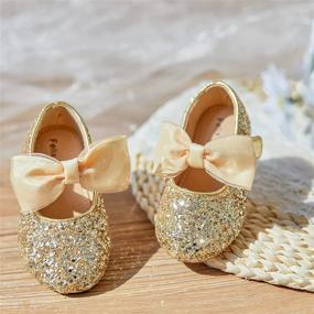 img 3 attached to 🌸 Felix & Flora Toddler Flower Girl Dress Shoes - Ballet Flats for Girls, Perfect for Parties, School, and Weddings!