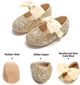 img 1 attached to 🌸 Felix & Flora Toddler Flower Girl Dress Shoes - Ballet Flats for Girls, Perfect for Parties, School, and Weddings!