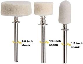 img 2 attached to Professional Gemstone Polishing Buffing Wheels Kit with Wool Felt Rotary Tool Accessories for Dremel Compatibility