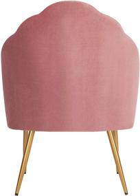 img 2 attached to 🪑 Rivet Sheena Glam Tufted Velvet Shell Chair by Amazon Brand, 23.5-inch Width, Rose